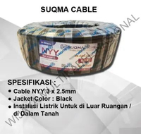 KABEL LISTRIK SUQMA NYY 3 x 2,5mm / @50M
