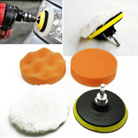 Pad Penampan Penggilap, Gross Polish, Set Span, 4 inci, Penyesuai Gerudi, Penggilap Kereta, Termasuk