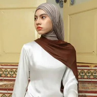 Lozy Hijab - Viscose Striped Shawl (Hijab Pashmina Motif Salur Bahan Viscose Premium) Mahogany Mix