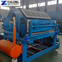 Waste Paper Pulp Molding Machine Making Disposable Egg Holder Tray Apple Tray Wine Bottle Packing Trays Production Line