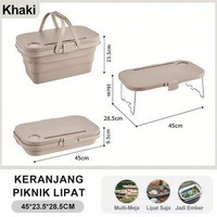SKY - Outdoor Camping Folding Storage Box Wooden Storage Box Storage Box Container Foldable Keranjan