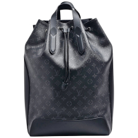 LV  M40527  Backpack Explorer 經典Monogram塗層帆布牛皮水桶包/後背包(黑色)