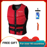 Professional Life Jacket for Super Buoyancy Neoprene Life Vest Surf Raft Kayak Fishing Jet Swimming Rescue Life Jacket