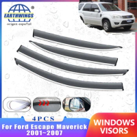 4x Wind Deflectors for Ford Escape Maverick 2001~2007 Accessories Car Window Rain Eyebrow Guards Auto Sun Visor Awning Trim 2004