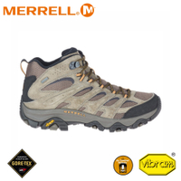 【MERRELL 美國 男 MOAB 3 MID GTX W 經典登山健行鞋-寬楦《淺卡其》】ML035795W/登山鞋/戶外