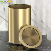 ECHOME Stainless Steel Kitchen Trash Can with Lid Shake Cover Type Recycling Garbage Bin Bathroom Waterproof Household Basket