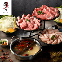 高雄【舞古賀鍋物專賣店】頂級肉塔山雙人火鍋套餐(主餐:匈牙利雪藏豬雙拼6oz)(MO)