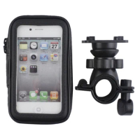 wholesale 50 set/lot Waterproof Mobile Phone GPS Bicycle Holder Motorcyle Bike Rotatable Handlebar Mount Holder Stand Case