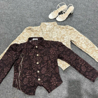 Flower Blouse Korean Look - Atasan motif Bunga - Blazer Bunga Wanita