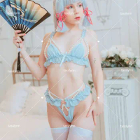 Game Genshin Impact Kamisato Ayaka Cosplay Costume Game Genshin Impact Sexy Ayaka Blue Pearl Underwear Set