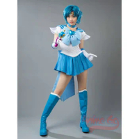 Anime Super S Film Sailor Mercury Mizuno Ami Halloween Cosplay Costume mp001402