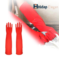 1pasang 45cm Sarung Tangan Latex Anti Air Anti Slip,Sarung Tangan Karet Tebal Cuci Piring,Industrial