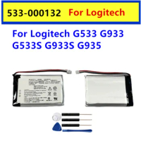 New Original 533-000132 Battery For Logitech G533 G933 2500mAh 603450 533-000132 Rechargeable Batter