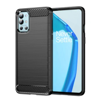 For oneplus 9r 1+9 pro Case Silicone Carbon Fiber Cover for Oneplus 9RT 1+9pro Shockproof Phone Cases Coque Fundas