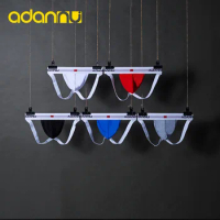 Adannu new cotton men's underwear low waist sexy thong u convex bag breathable underpants ad46T