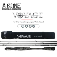 Bone Voyage 4 Piece Fishing Rod Light 136G-212G Spinning Casting FUJI Guide Portable Rod For The Travelling Angler With Pouch