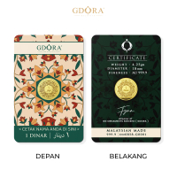 GDORA Gold Bar 999.9 1 Dinar 4.25g Tulip 24k Customized