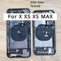 Full Assembly Housing Back Cover Case Battery Middle Chassis Frame Rear Door Case with Flex Cable Repair for IPhone XS MAX X