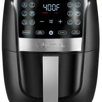 Gourmia Air Fryer Oven Digital Display 6 Quart Large AirFryer Cooker 12 1-Touch Cooking Presets, XL Air Fryer Basket 1500w