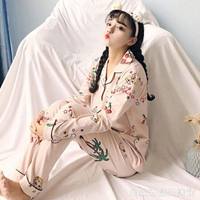 買一送一 韓版睡衣女秋長袖純棉夏季寬鬆卡通甜美可愛大學生少女家居服套裝  居家物語