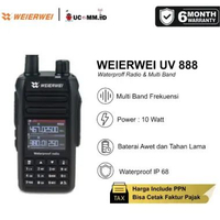 Weierwei UV-888 UV888 888 10Watt HT Multiband VHF UHF Type C Original Tahan Hair IP68
