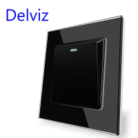 Panel cermin tempered Delviz, suis TV/komputer 86 mm 86 mm, suis tekan 1 saluran dua arah, warna hit