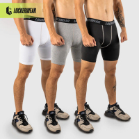 Celana Legging Sport Pendek Manset Olahraga Baselayer Pro Combat Compression Pants Quick Dry Pria