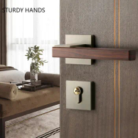 Chinese Zinc Alloy Antique Door Locks Indoor Mute Security Door Handle Lock Home Universal Split Lockset Furniture Hardware