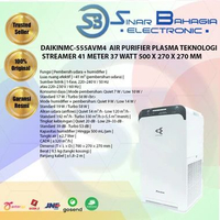 DAIKIN MC-555AVM4 AIR PURIFIER PLASMA TEKNOLOGI STREAMER 41 METER 37 WATT 500 X 270 X 270 MM (NEW)