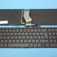 New For HP Omen 17-w200 17-w210nr 17-w220nr 17-w295nr Laptop Portuguese Keyboard Red Backlit