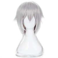 Anime Bungo Stray Dogs Fukuzawa Yukichi Silvery White Heat Resistant Hair Cosplay Costume Wig