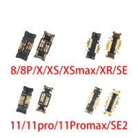 5pcs Inner Battery FPC Connector On Flex for iphone 8 8P Plus X XS XR 11 11Pro 13 12 14 PRO/MAX/MINI SE SE2 Plug On Motherboard