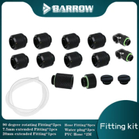 Barrow AIO PC Split Hose Water Cooling Kit DIY Computer Water Cooling With Fittings Liquid Loop Kit Black Silver White Gold