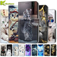 Cute Cat Tiger Animal Painted Phone Case for Huawei Honor 9A 8A 9X 10X Lite 9S 8X 8S 7A 7S 7X 20 10i 10 Lite Case Wallet Cover