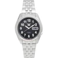 SEIKO 精工 SNK381K1手錶 盾牌5號 黑面 數字時標 夜光 星期日期 自動上鍊 機械錶 男錶
