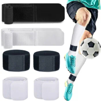 1Pair Soccer Shin Guard Straps Adjustable Shin Fixed Strap Anti Slip Lightweight Soccer Ankle Guards for Children Youth Football
