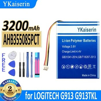 YKaiserin 3200mAh Replacement Battery AHB355085PCT for LOGITECH G913 G913TKL Mechanical Keyboard Bateria Warranty 2 Years