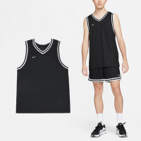 Nike 球衣 DNA Basketball Jersey 男款 黑 白 速乾 網眼 籃球 運動 背心 FQ3708-010