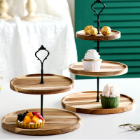 【May shop】戶外派對水果盤創意三層木製三層點心盤