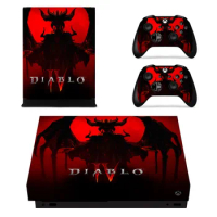 Game Diablo Skin Sticker Decal Cover for Xbox One X Console and 2 Controllers skins Vinyl