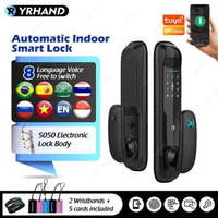 YRHAND Tuya Wifi Digital Electronic Lock For Smart Home Biometric Digital Lock Fingerprint Smart Door Lock