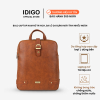 Balo laptop Bag nam nữ 14” phối nịt năng động IDIGO UBP2 - 6011 Nhung Da