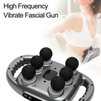 New 6 Heads Electric Massage Gun Deep Muscle Massager Body Relax High Frequency Vibrate Fascial Gun Fitness Massage Machine