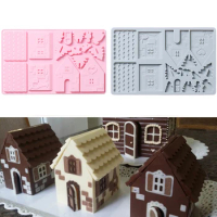 Christmas Baking Cake Gingerbread Man Gingerbread House Silicone Mold  Madeleine Fernand Snow Cookie Mold Baby Supplement