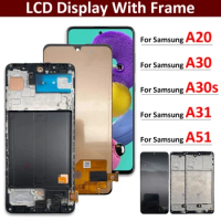 New LCD Display Touch Screen Digitizer For Samsung A20 A30 A30s A31 A51 LCD Screen Touch Screen with Frame Digitizer Assembly