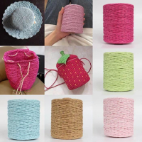 280-300M Raffia Straw Yarn HandKnitted Crocheting Paper Yarn for Summer Hand Woven Hat Handbag Cushion Baskets Knitting Material