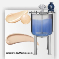 Stainless steel heating 300l liquid mixing tank with agitator hand wash liquid soap making machine mixer