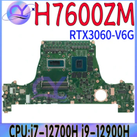 H7600ZM Mainboard For ASUS ProArt Studiobook 16 H7600ZX H7600ZW W7600Z3A Laptop Motherboard With i7 i9-12th RTX3060 RTX3080Ti