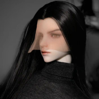 BJD doll wig suitable for 1/3 size bjd boy wig ancient style long hair rough hand hook soft silk doll accessories
