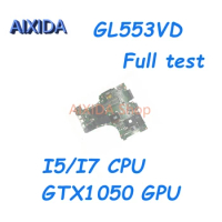 AIXIDA GL553VD Mainboard For ASUS ROG GL553VD FX53VD ZX53V GL553VW GL553VE laptop Motherboard GTX1050 GPU I5/I7 CPU onboard